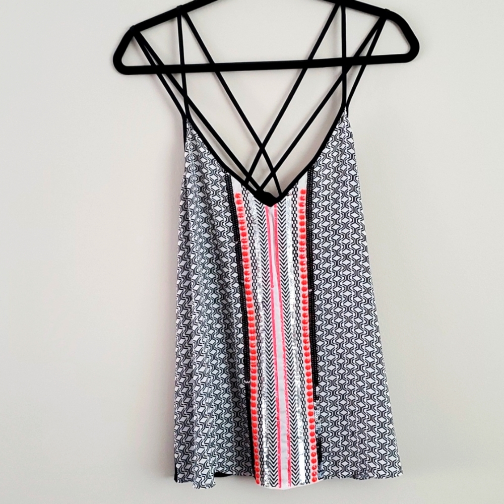 Express Embellished Sequin Top
